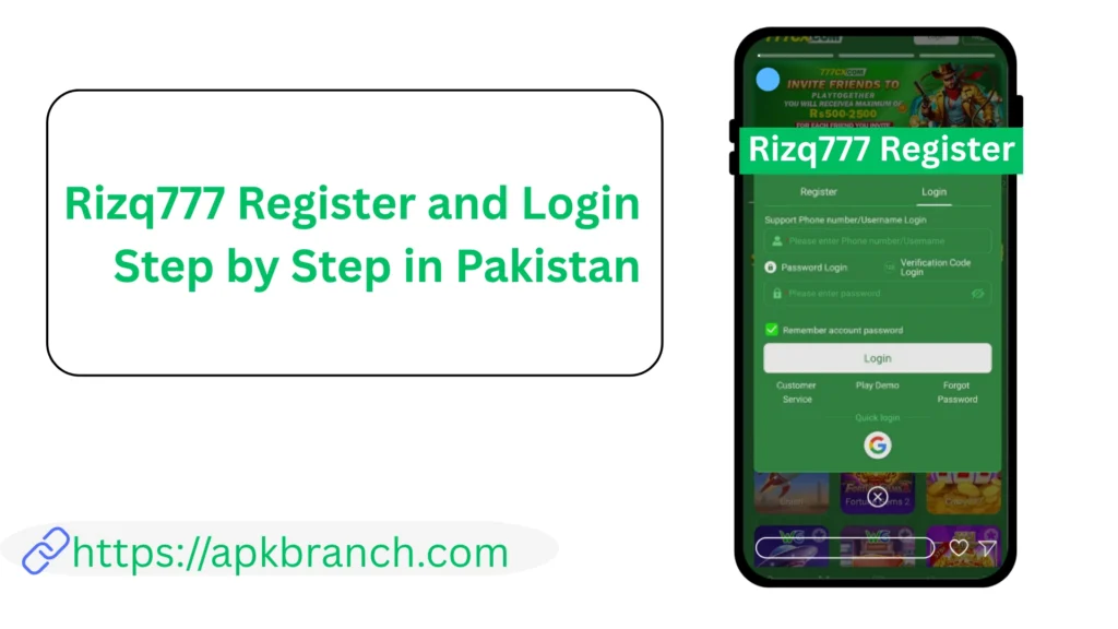 Rizq777 Game login